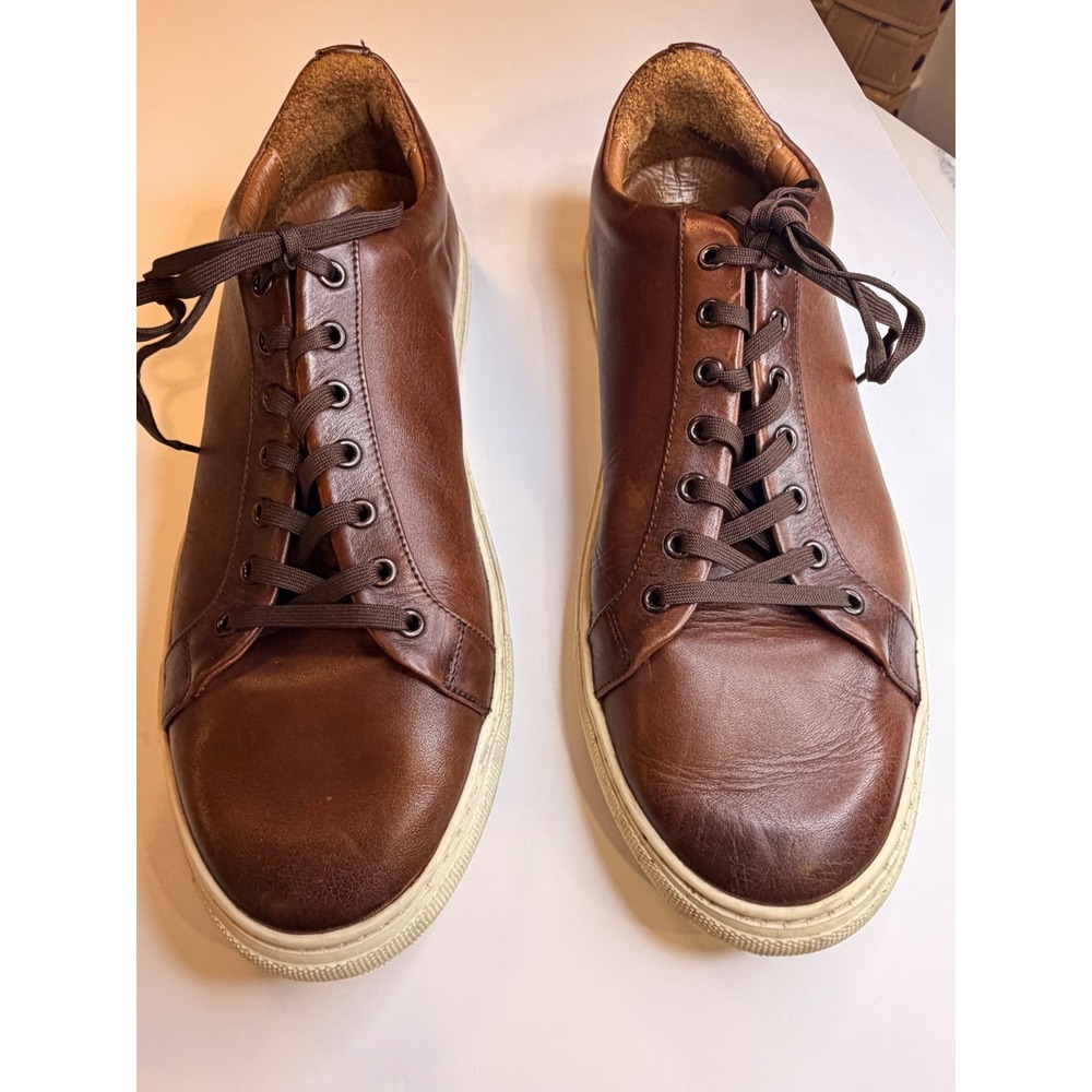 Thursday Boot Co Premier Low Top Brown Leather Sneakers Mens 12 Wide US
